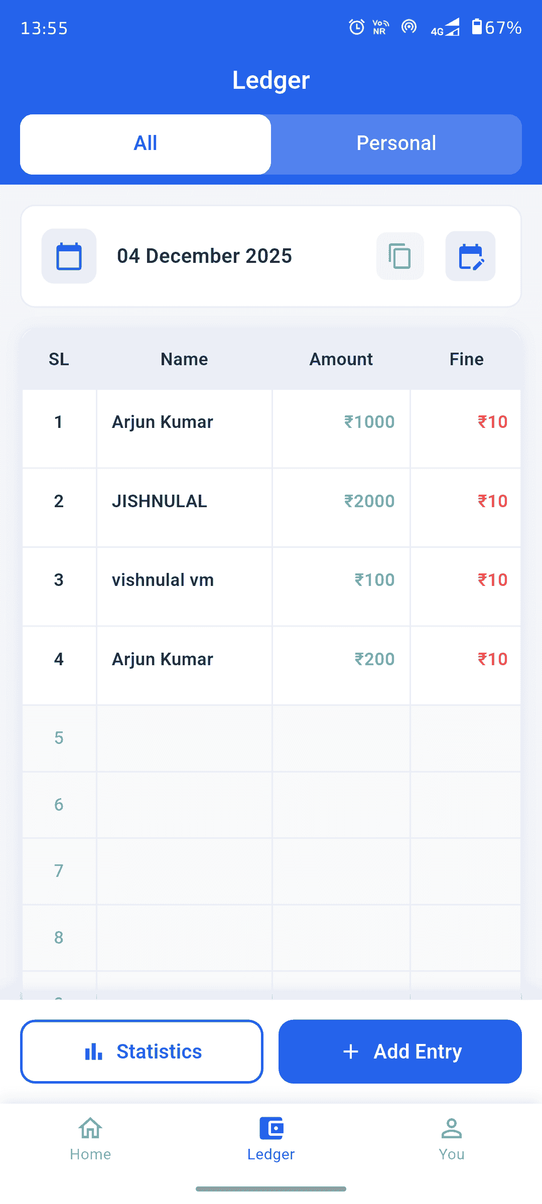 Smart Chits Screen 2